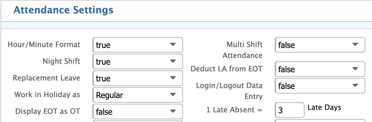 Late Deduction Policy Configuration